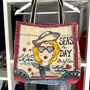 Brighton Seas the Day Nautical Boho Tote